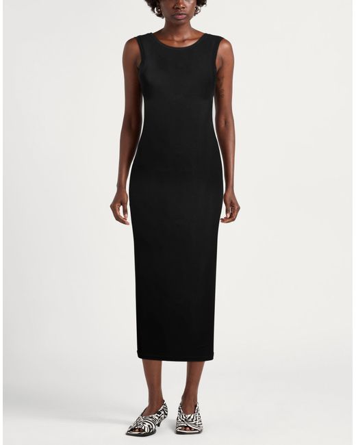 Isabel Benenato Black Maxi Dress Viscose