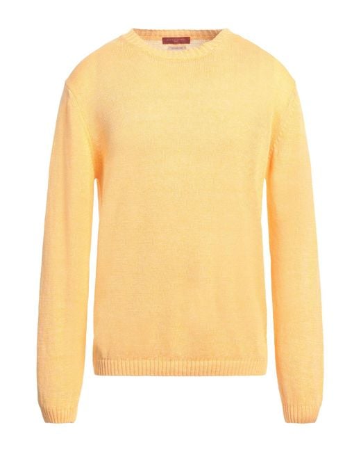 Daniele Fiesoli Yellow Sweater Linen, Cotton for men