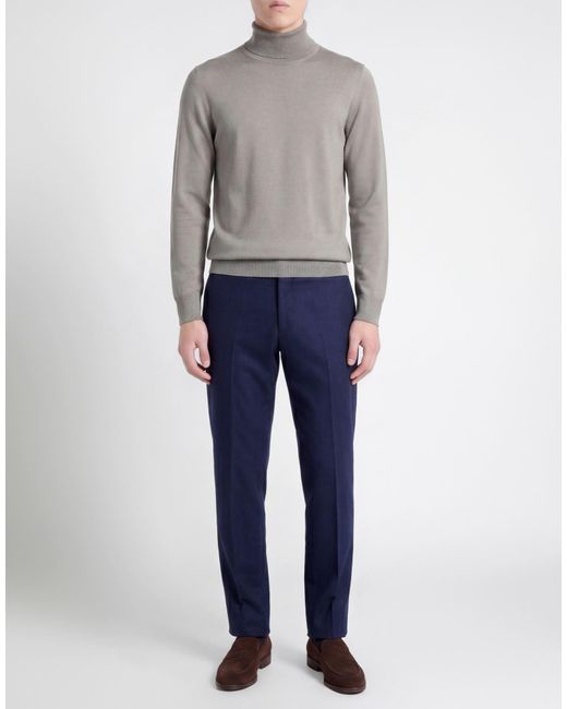 Gran Sasso Gray Turtleneck Virgin Wool, Polyester for men