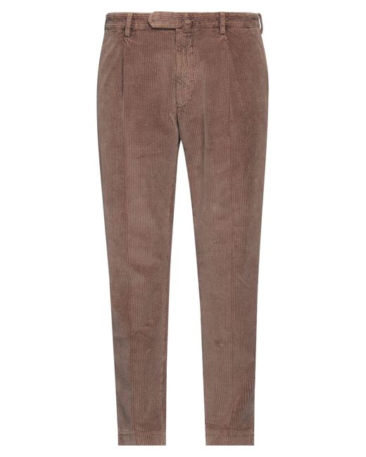 Santaniello Brown Khaki Pants Cotton for men