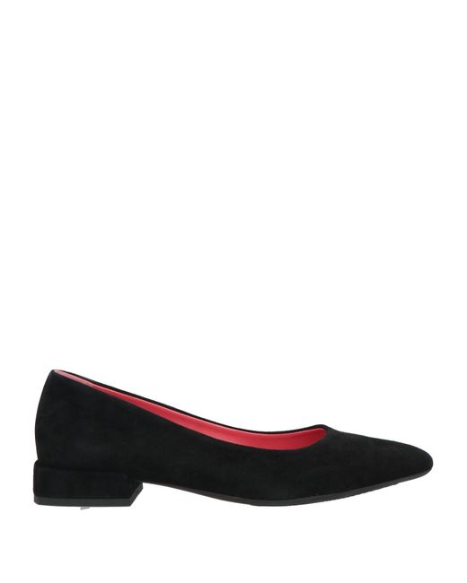 Pas De Rouge Black Ballet Flats