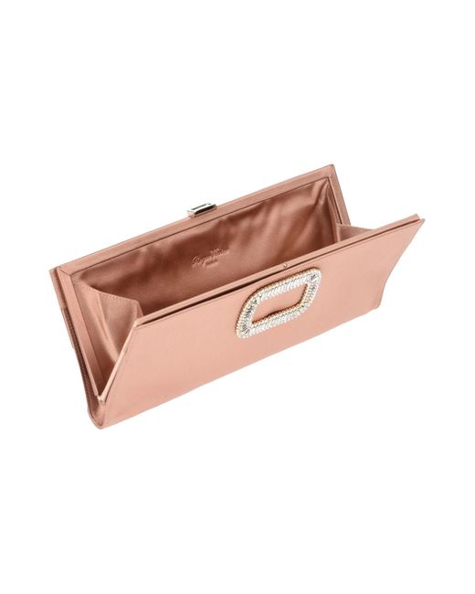 Roger Vivier Pink Handbag Textile Fibers