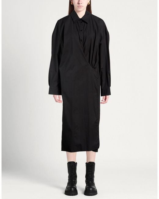 Lemaire Black Midi Dress Cotton