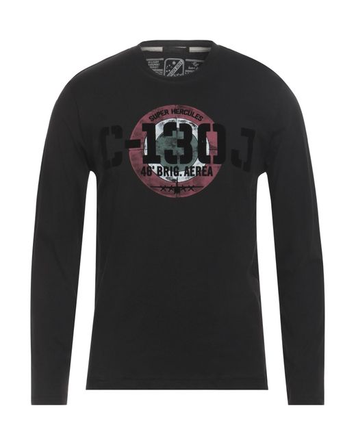 Aeronautica Militare Black T-shirt for men