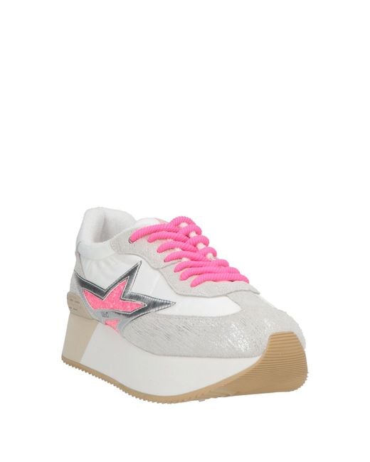 Liu Jo Pink Fuchsia Sneakers Textile Fibers, Leather