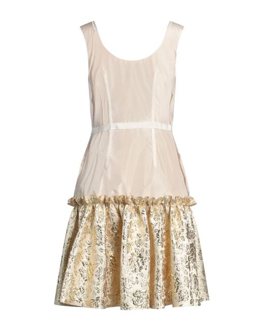 Moschino Natural Mini Dress Polyester, Polyamide