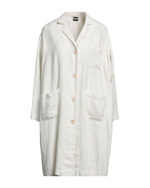 Aspesi White Overcoat & Trench Coat