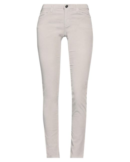Emporio Armani White Light Pants Cotton, Modal, Elastane