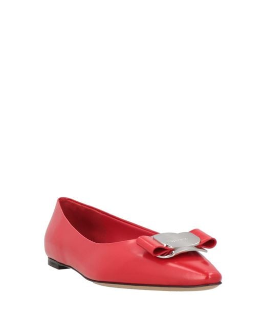 Ferragamo Red Ballet Flats