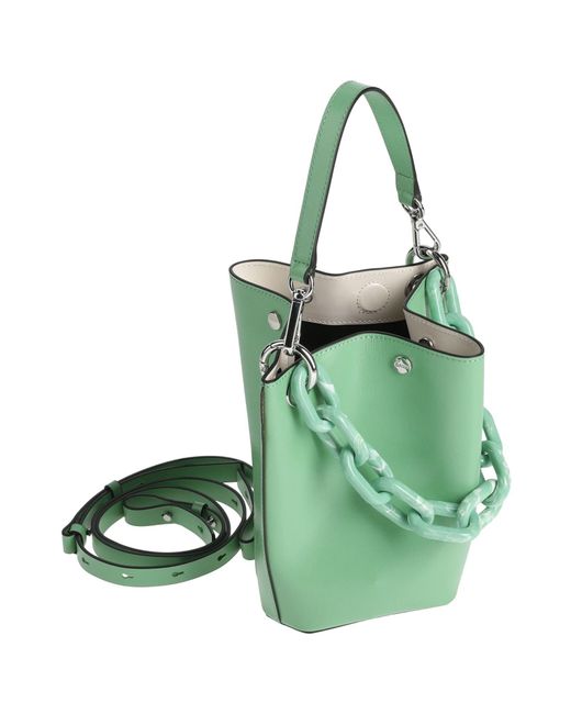 Ganni Green Light Handbag Leather