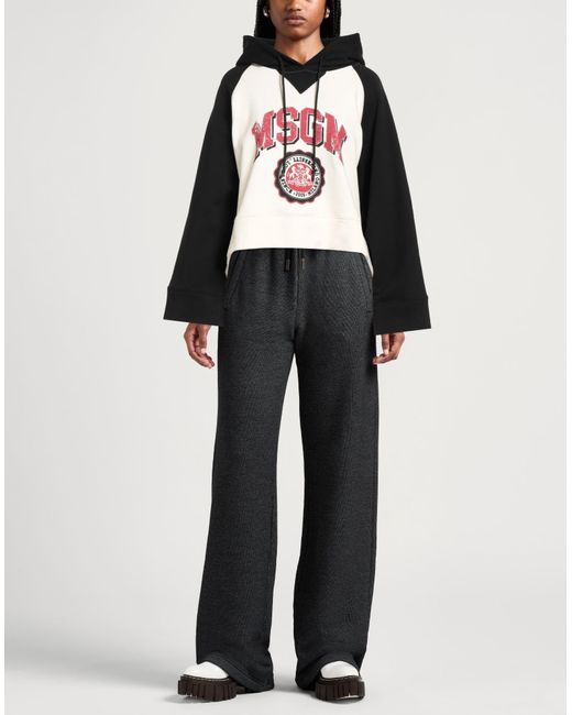MSGM Black Sweatshirt Cotton