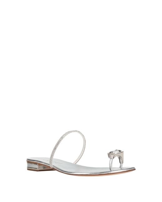 Casadei White Thong Sandal