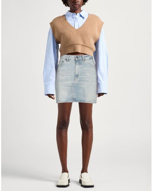 Dondup Blue Denim Skirt