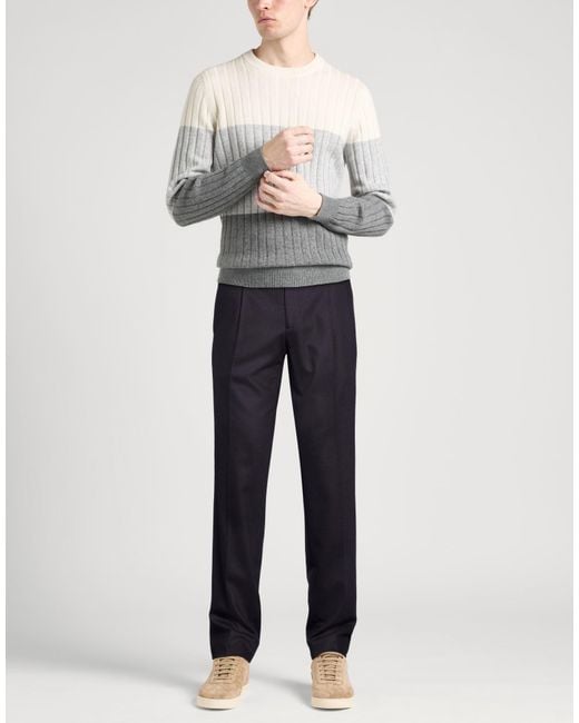 Santaniello Blue Midnight Pants Wool, Elastane for men