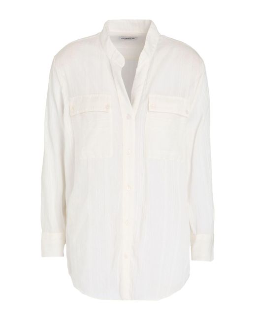 Dondup White Cream Shirt Cotton