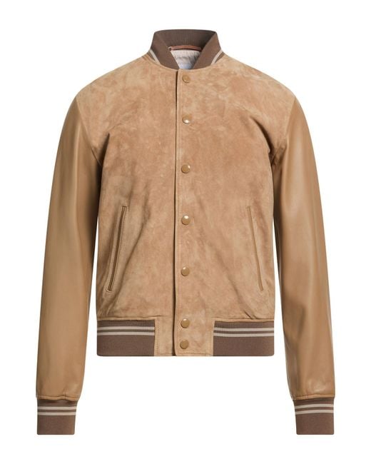 Jacob Cohen Natural Jacket Goat Skin, Lambskin, Polyester for men