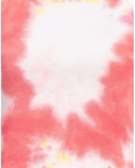 MSGM Pink Tank Top Cotton, Elastane