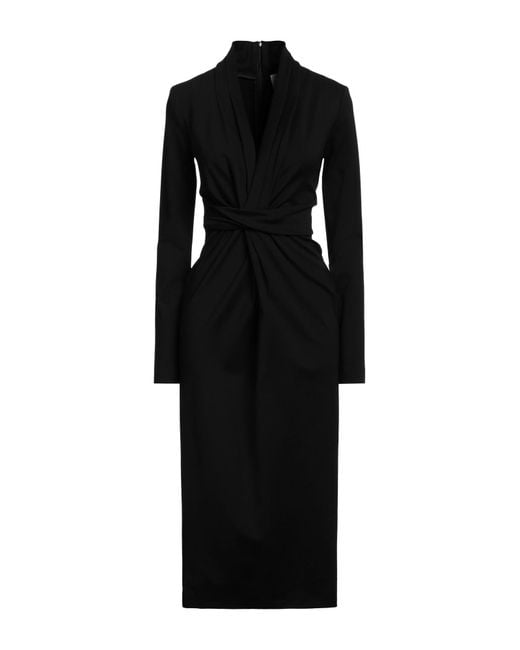 Semicouture Black Midi Dress Viscose, Polyamide, Elastane