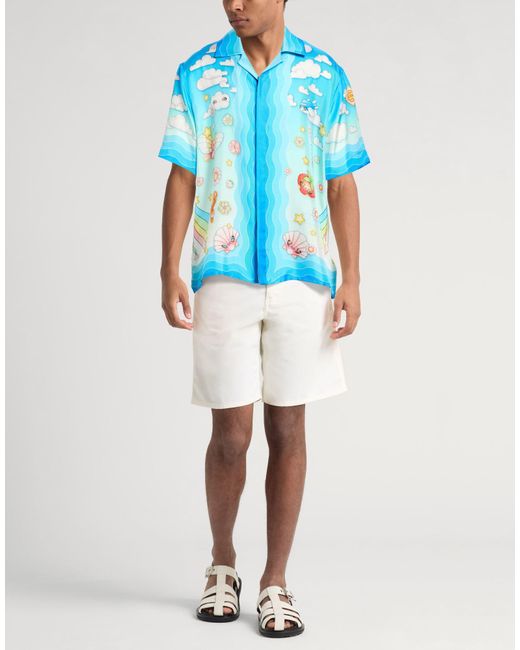 Casablanca Blue Shirt Silk for men