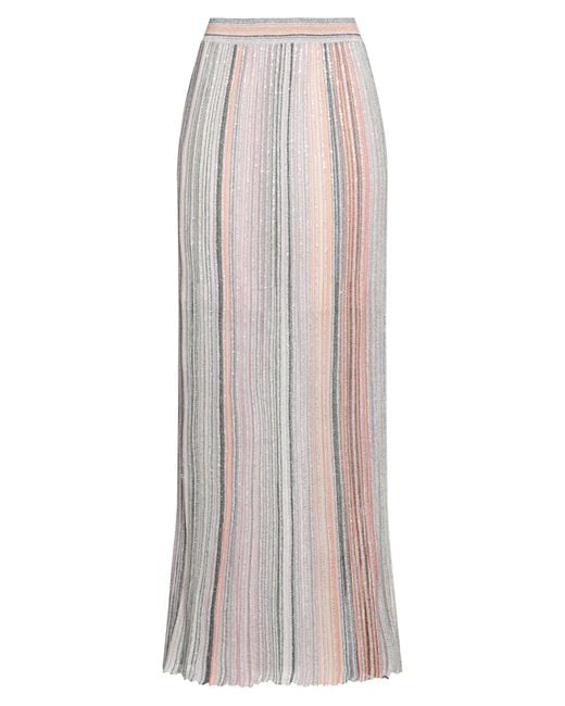 Missoni White Maxi Skirt Viscose, Metal Fiber, Polyamide, Polyester
