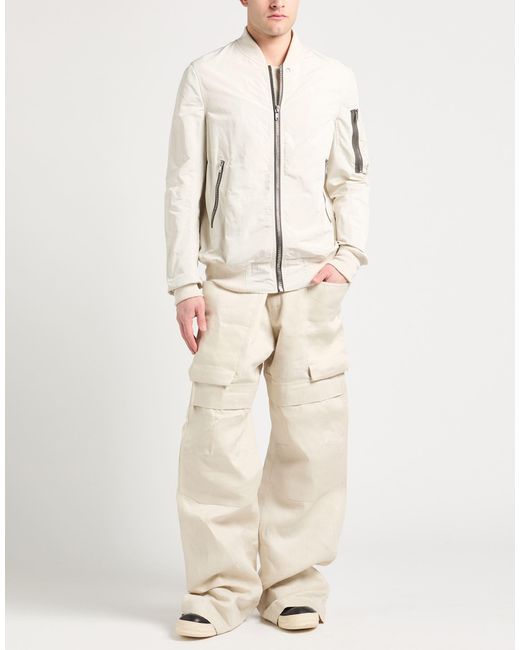 Rick Owens Natural Jacket Polyester, Virgin Wool for men