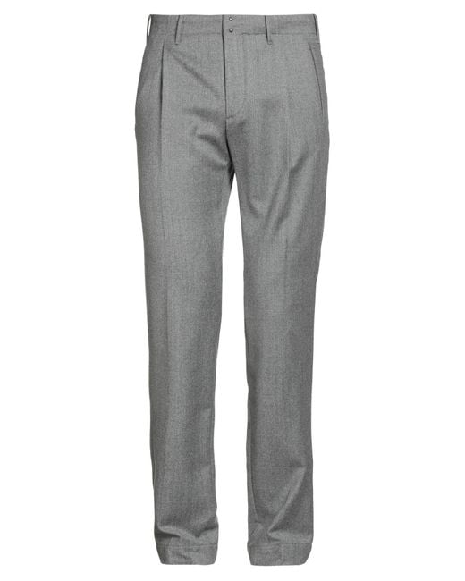 Incotex Gray Verve Pants Virgin Wool for men