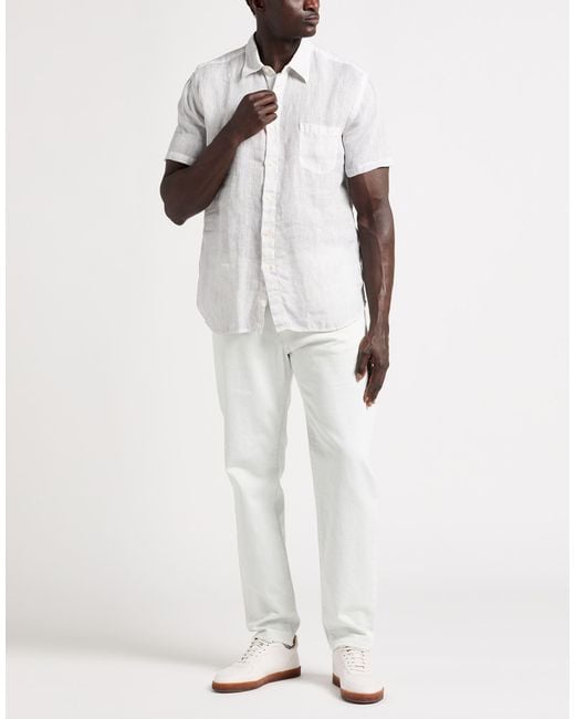 120% Lino White Shirts for men