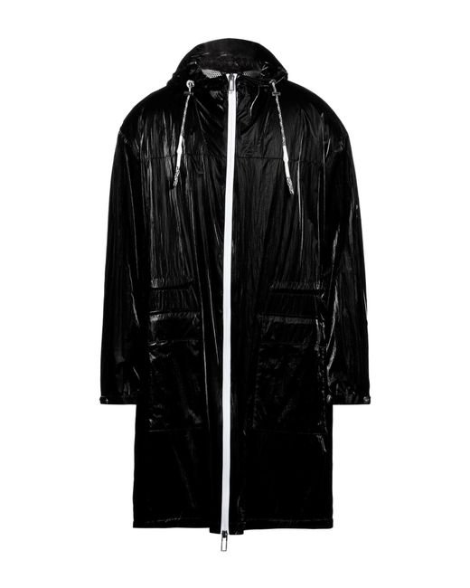 Emporio Armani Black Overcoat & Trench Coat for men