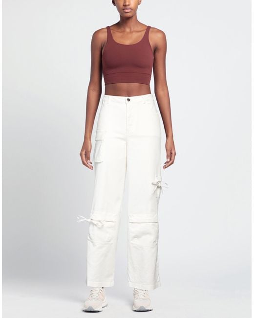 Soallure White Jeans Cotton, Elastane