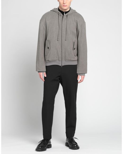 Amomento Gray Jacket Polyester, Wool, Rayon, Polyurethane for men