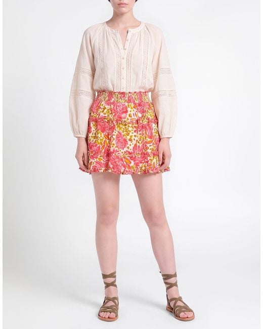Poupette Red Mini Skirt Viscose