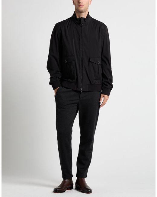 Herno Black Jacket Wool, Polyamide, Elastane, Polyurethane for men