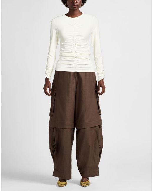 Rag & Bone White Ivory T-Shirt Cotton, Modal, Elastane