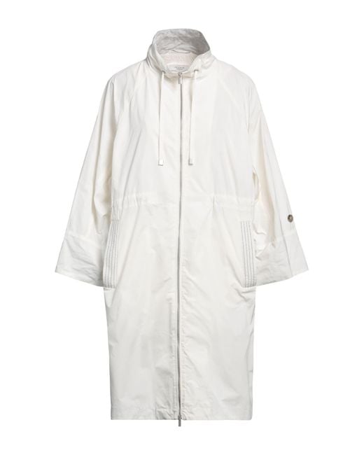 Peserico White Overcoat & Trench Coat