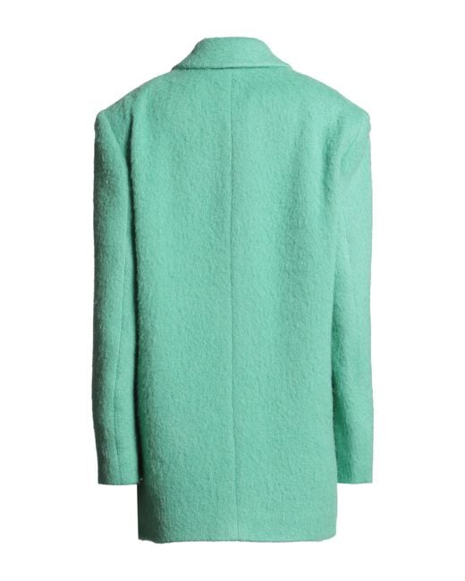 MSGM Green Coat Virgin Wool, Polyamide, Alpaca Wool