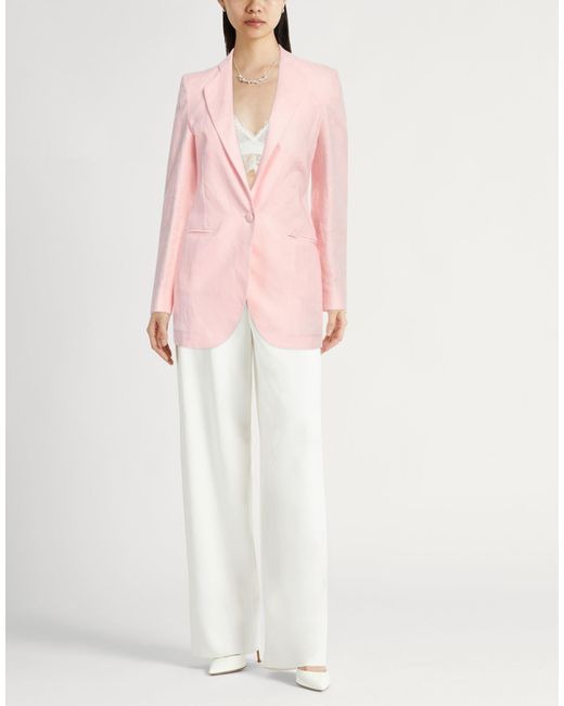 HEBE STUDIO Pink Blazer Linen