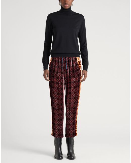Pierre Louis Mascia Red Pants Viscose, Silk