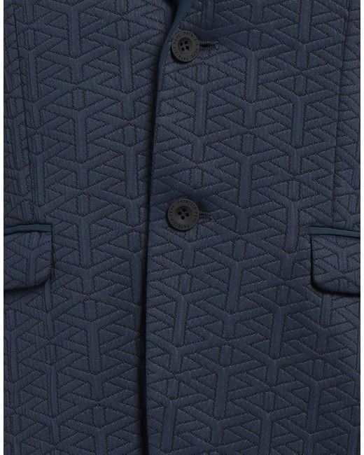 Patrizia Pepe Blue Stretch Jersey Single-Breasted Blazer for men