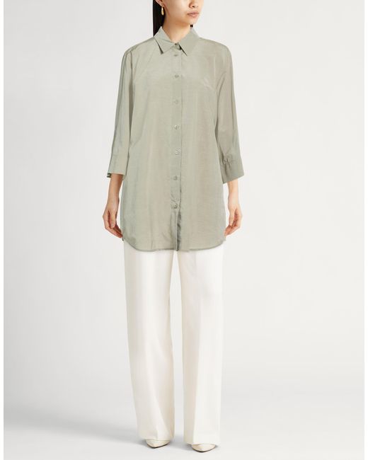 Peserico Gray Shirt Cotton, Polyester