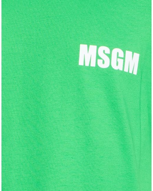 MSGM Green T-Shirt for men