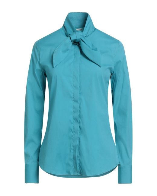 Xacus Blue Shirt Cotton, Polyamide, Elastane