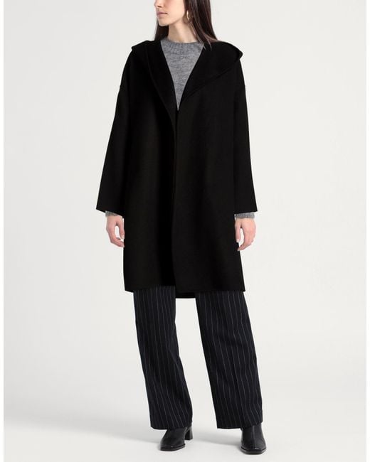 BRERAS Milano Black Coat Wool, Polyester