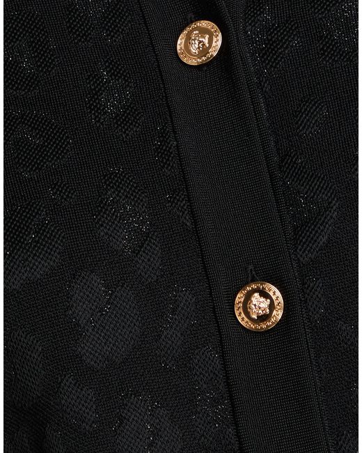Versace Black Cardigan Viscose, Polyamide, Polyester, Elastane