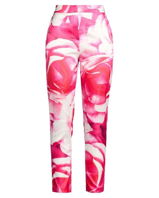 Camilla Pink Fuchsia Pants Polyester, Elastane