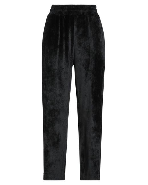 Gcds Black Pants Polyester, Elastane