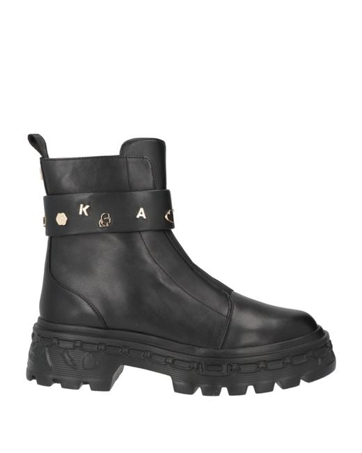 Karl Lagerfeld Black Ankle Boots Leather, Synthetic Fibers