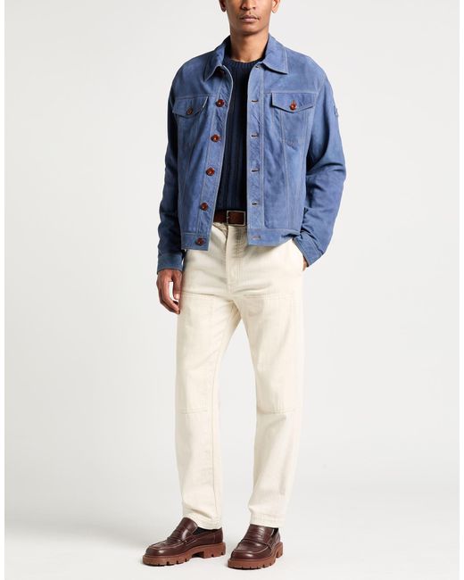 Peuterey Blue Slate Jacket Lambskin for men