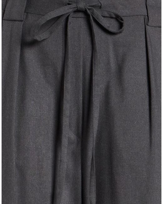 Soallure Gray Pants Viscose, Polyester, Elastane