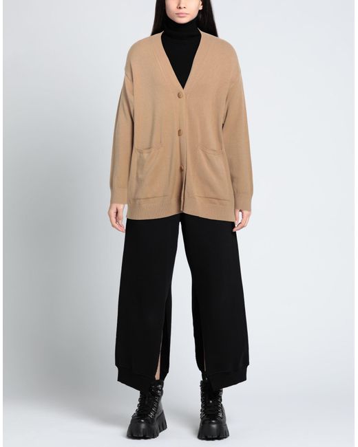 Please Natural Camel Cardigan Viscose, Polyester, Polyamide