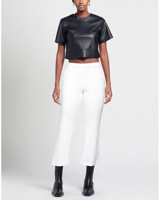 Seductive White Cropped Trousers